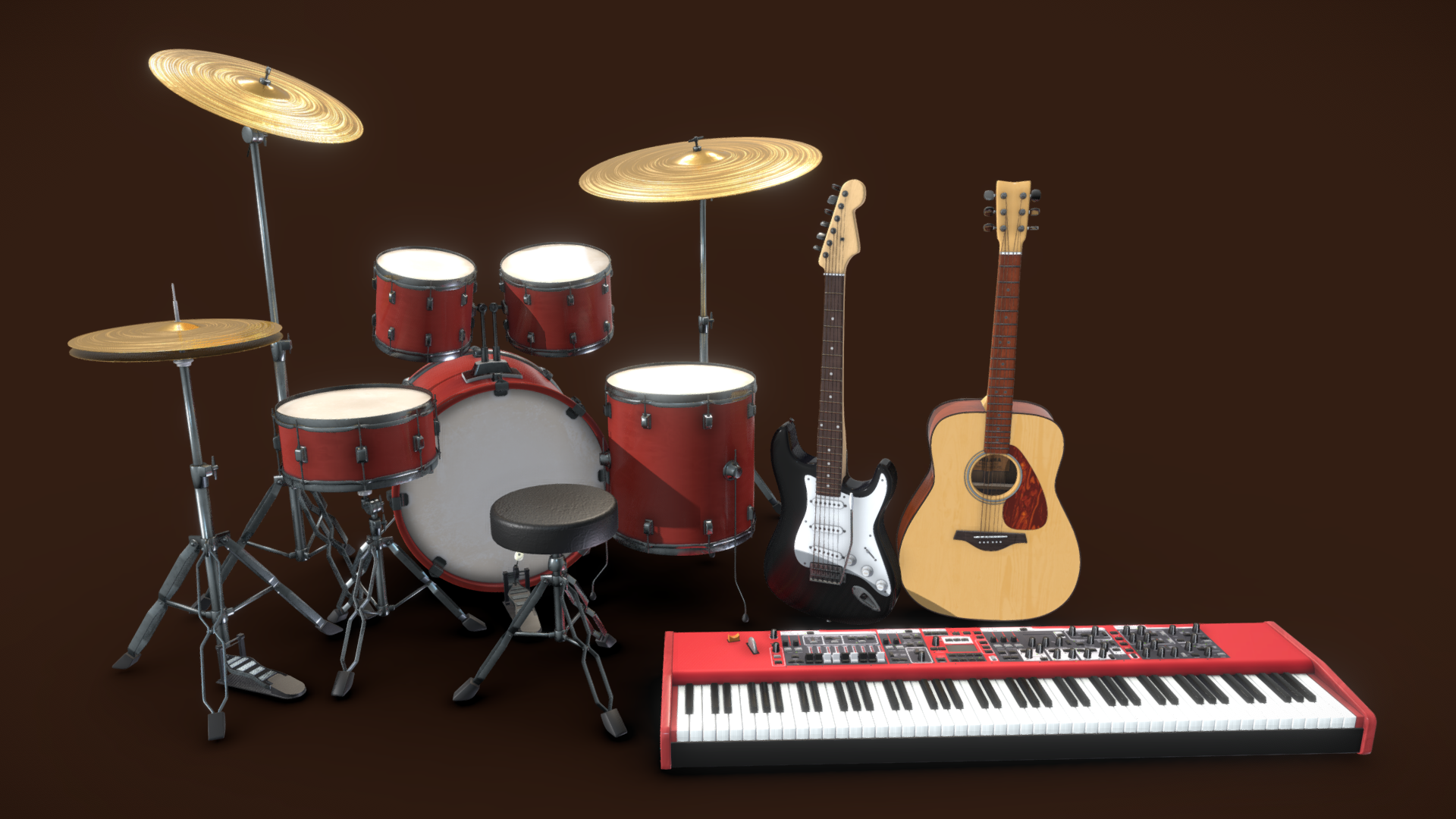Realistic Instruments | High-Poly 3D Props Asset Pack