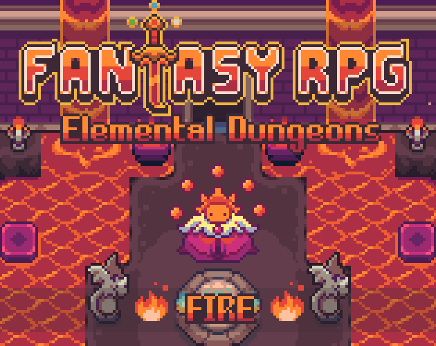 Elemental Dungeons (Fire) asset pack