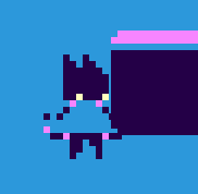 The subpixel space between the player and the platform.