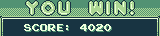 YOU WIN! Score: 4020