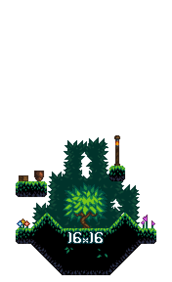 Unique Simplistic Side-View Tilemap [16x16]