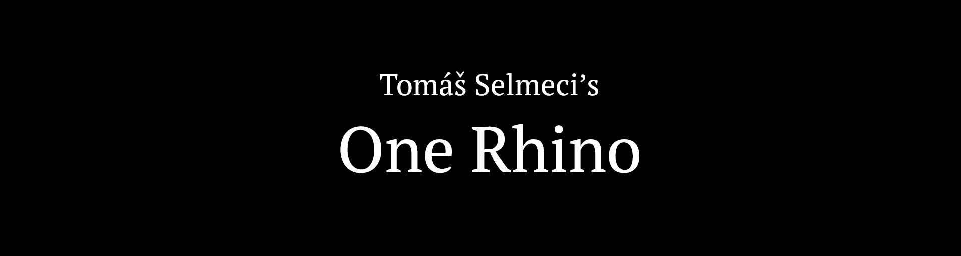 One Rhino