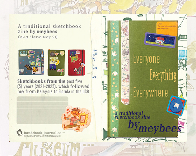 Everyone Everything Everywhere: a traditional sketchbook zine