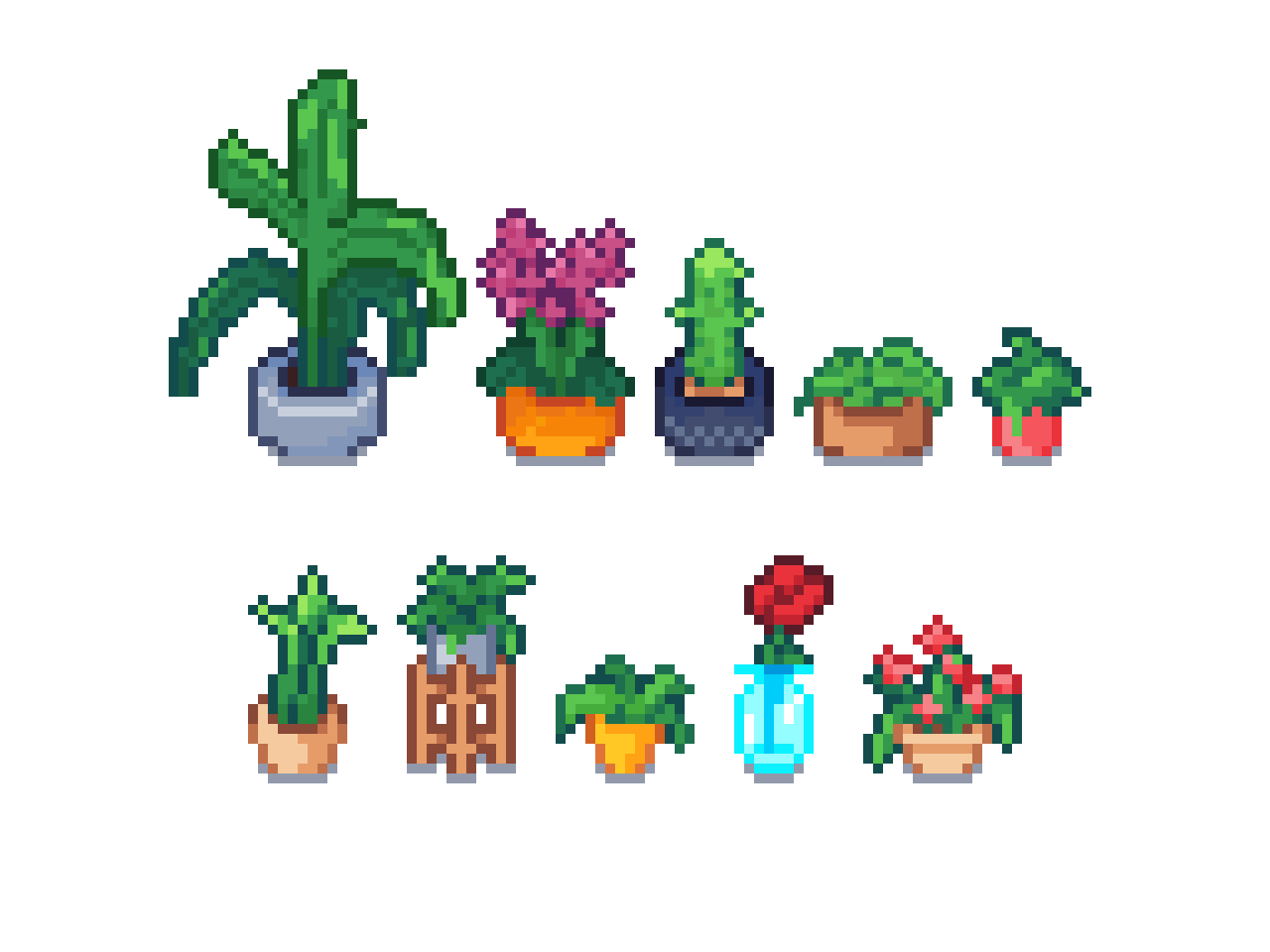 Plant Collection Game Asset Pack [16x16]