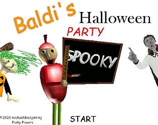 Baldi's Halloween Party but baldi is stuck Remestered with mod menu