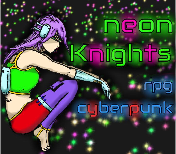 Cover image for Neon Knights Cyberpunk RPG
