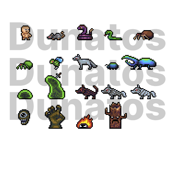 Fantasy RPG Static Sprites - pixel art asset by dunatos