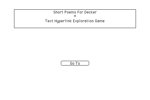 Cover image for Short Poems For Decker {M, B}