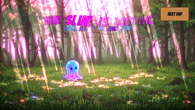 The slime is looting