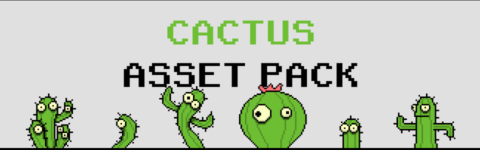 6 Pixel Art Cactus Enemies by Segnah