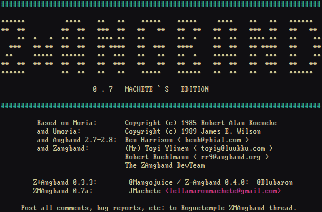 ZMAngband 0.7 Machete Edition