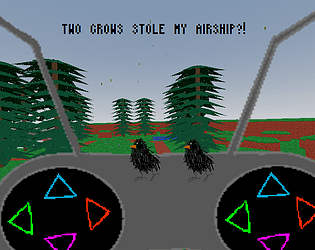 Two baby crows took my spacehip!?