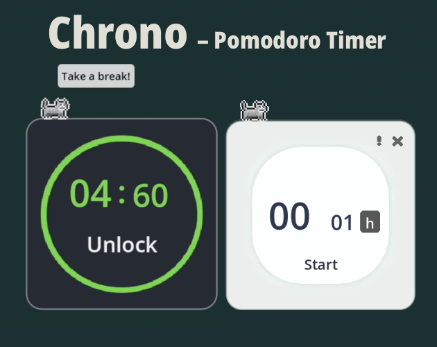 Chrono - Pomodoro Timer by GAMEEMERALDS