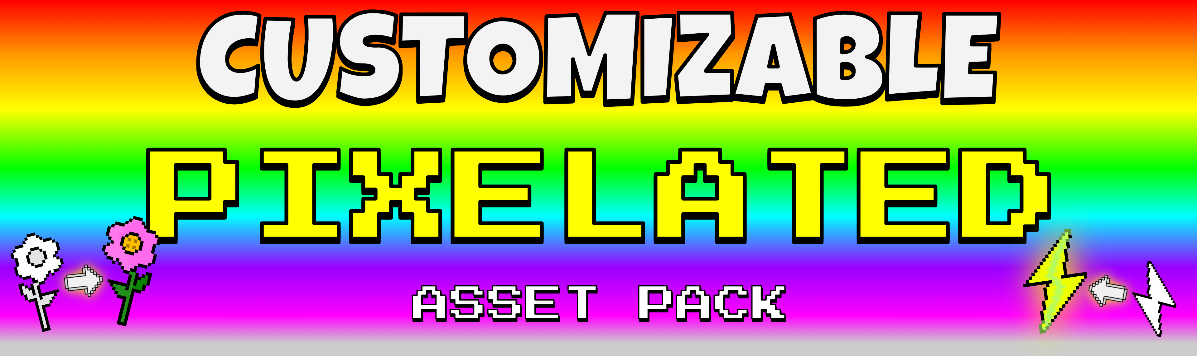 Customizable Pixelated Assets Pack