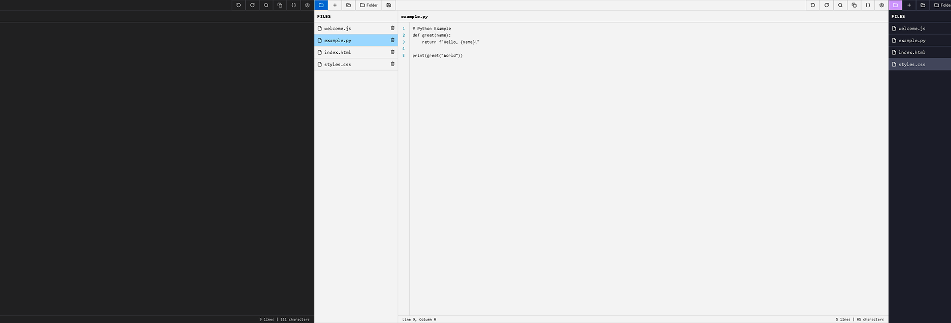 code editor