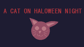 Cat on Halloween Night