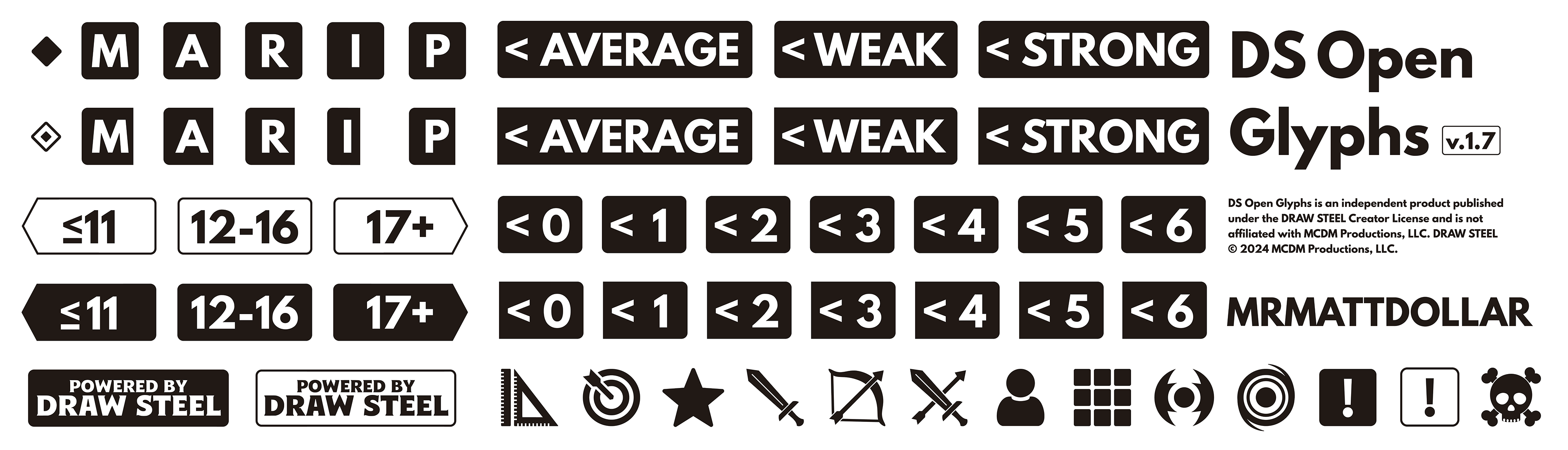 Draw Steel Symbols Font