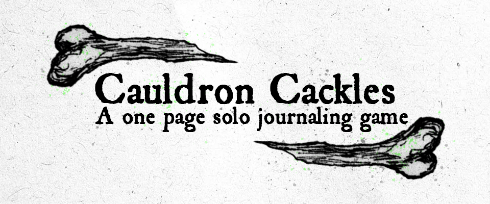 Cauldron Cackles - A one page solo journaling game