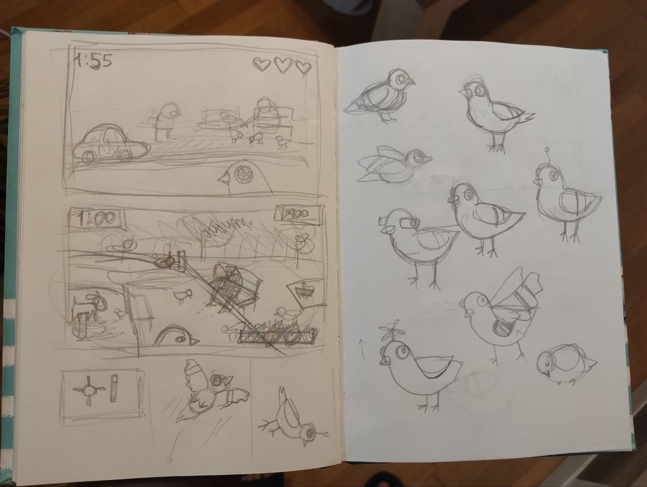 Sketches are a big part of game making