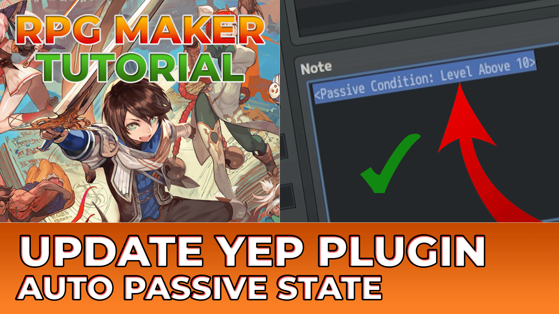 RPG Maker MV Tutorial: UPDATE Yanfly Auto Passive State to add LEVEL ...