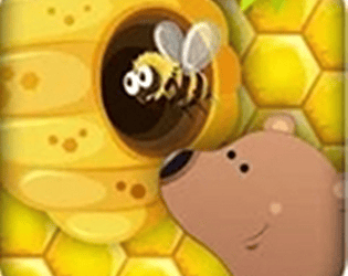 The Dodging Bear: Dodge the falling beehives