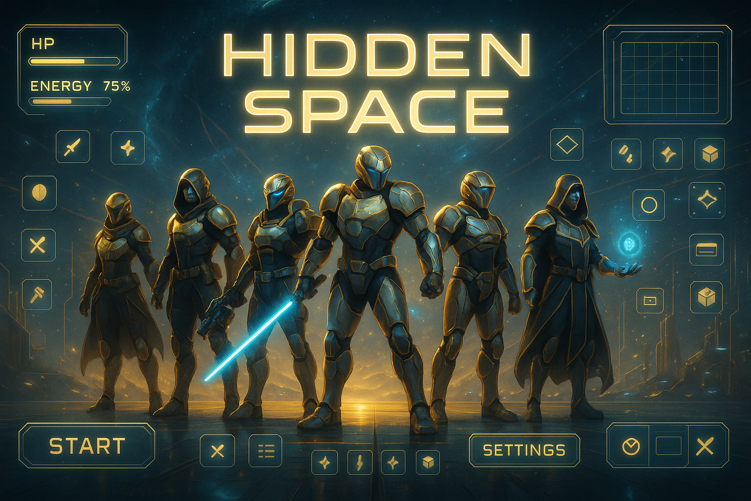 ๐ช HIDDEN SPACE โ PREMIUM SCI-FI UI & CHARACTER PACK