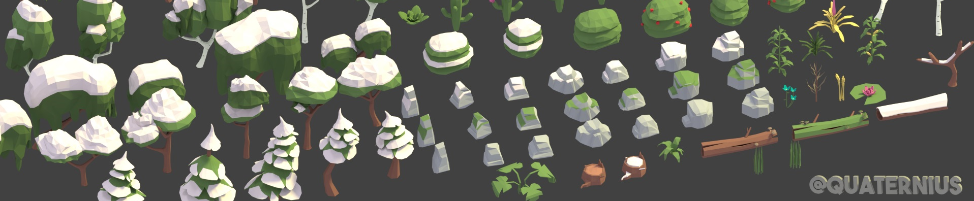 150+ LowPoly Nature Models