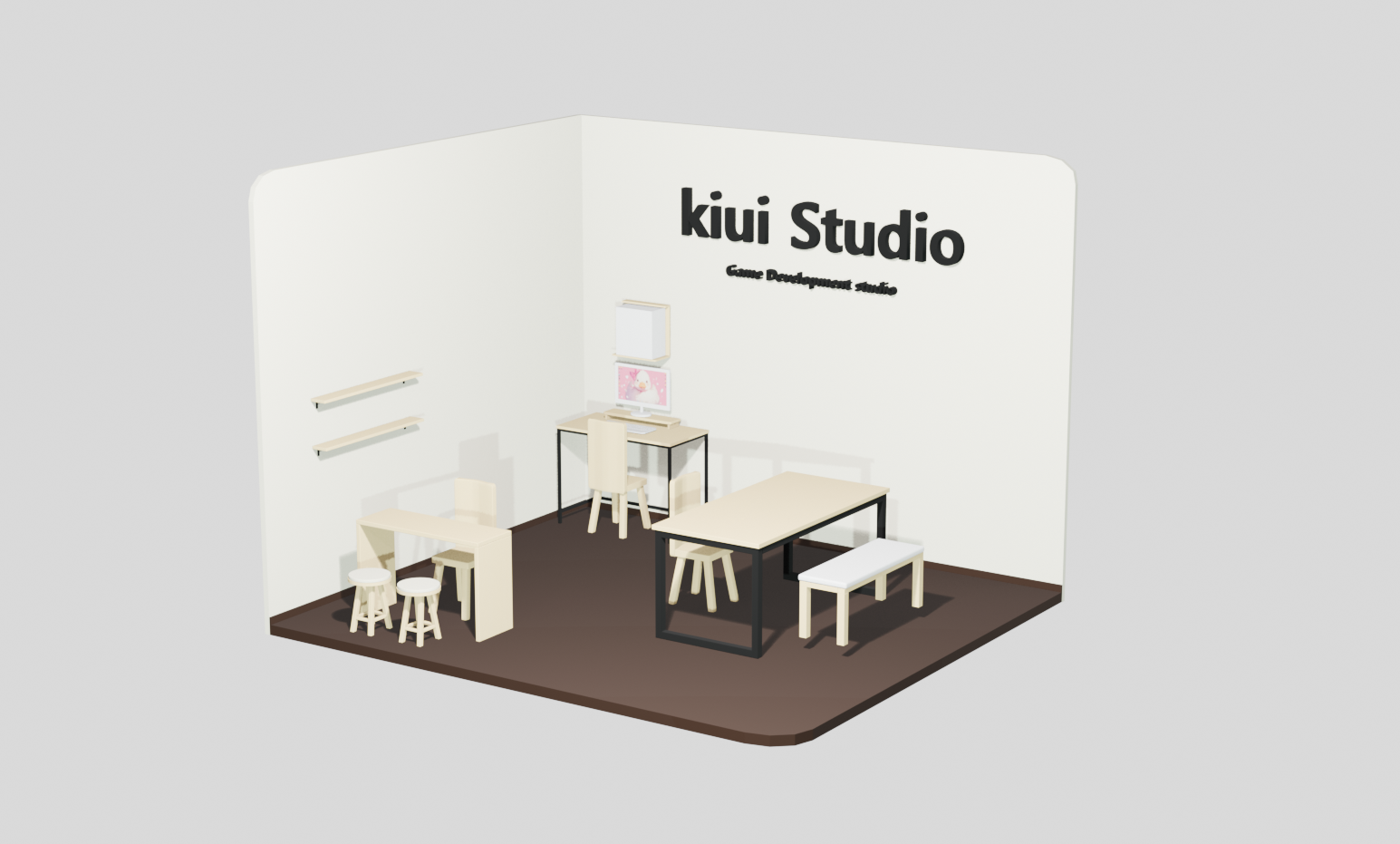 3D shelf asset - free