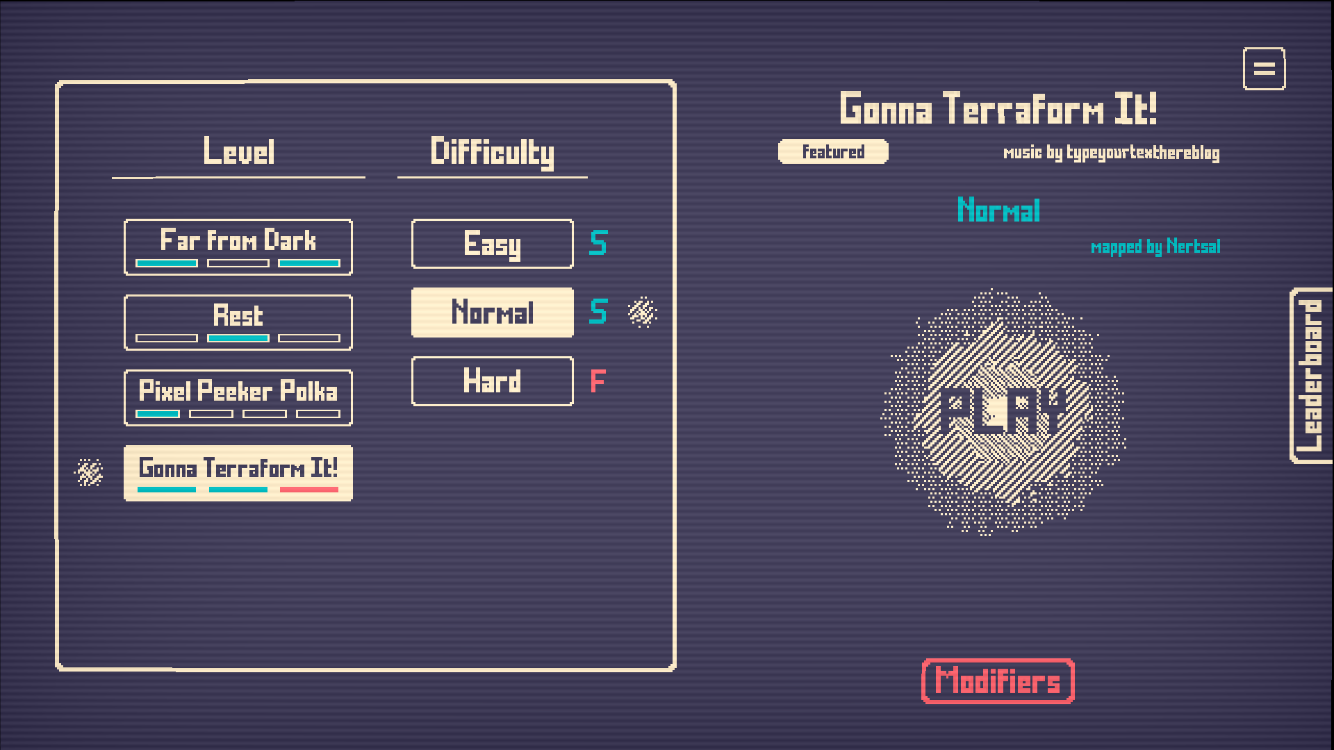 Level Select Menu