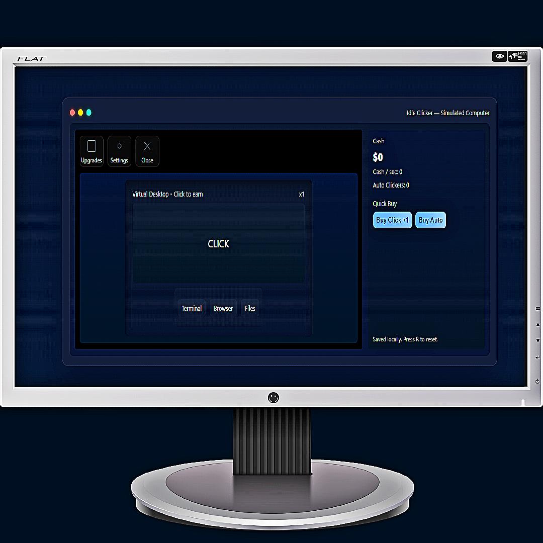 Cover image for Idle Clicker - Simulated Computer