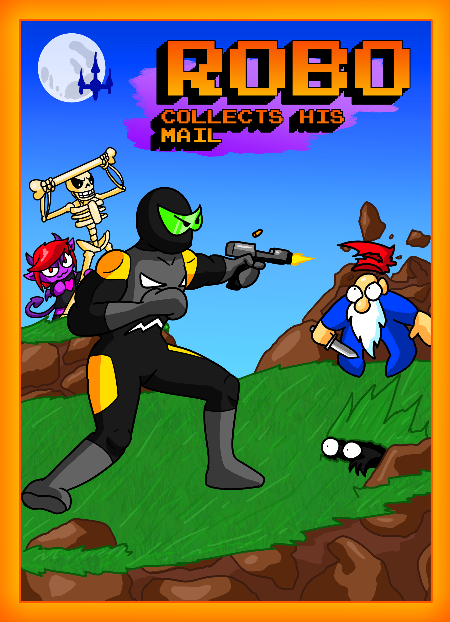 Cover image for ROBO COLLECTS HIS MAIL: A silly RPG I made!