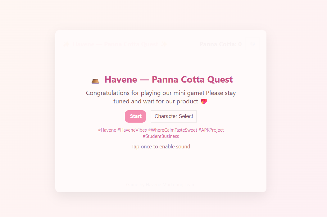Cover image for Havene Panna Cotta Quest