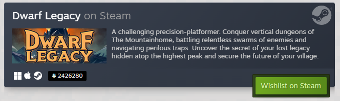 Dwarf Legacy on Steam!