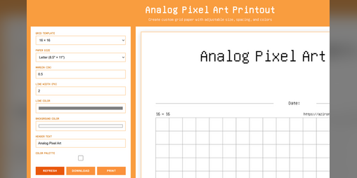 Cover image for Analog Pixel Art Printout