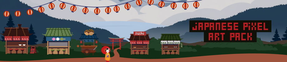 japanese pixel art pack