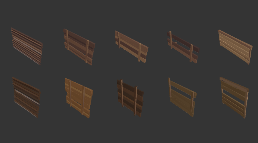 Low wooden panels Low wooden panels