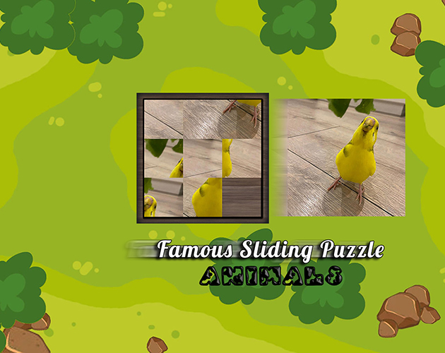 Famous Sliding Puzzle: Animals