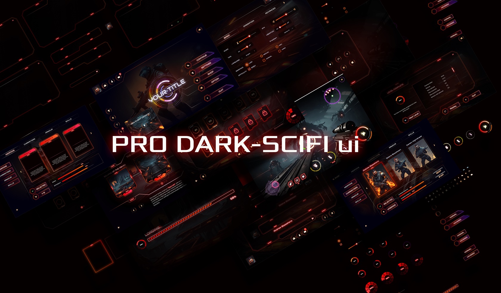 Pro Dark SciFi GUI by Ultra knight