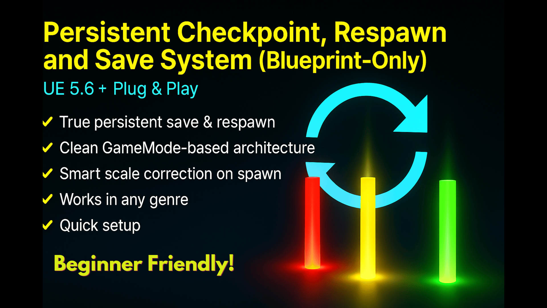 Persistent Checkpoint, Respawn and Save System (UE5 Blueprint)
