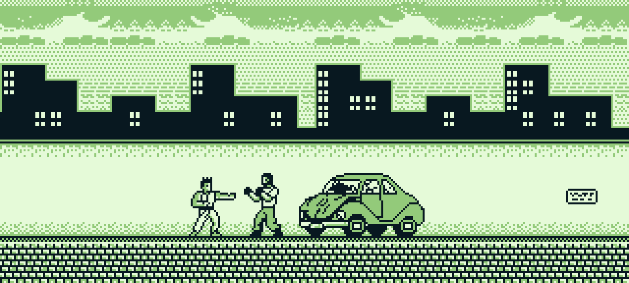 Four Colors - demo of character and scenery in the style of the Game Boy Classic.