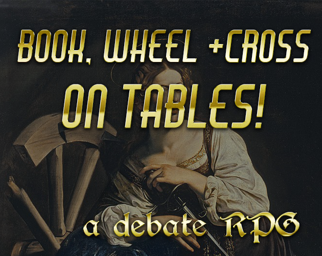 Cover image for Book, wheel, and cross - ON TABLES!