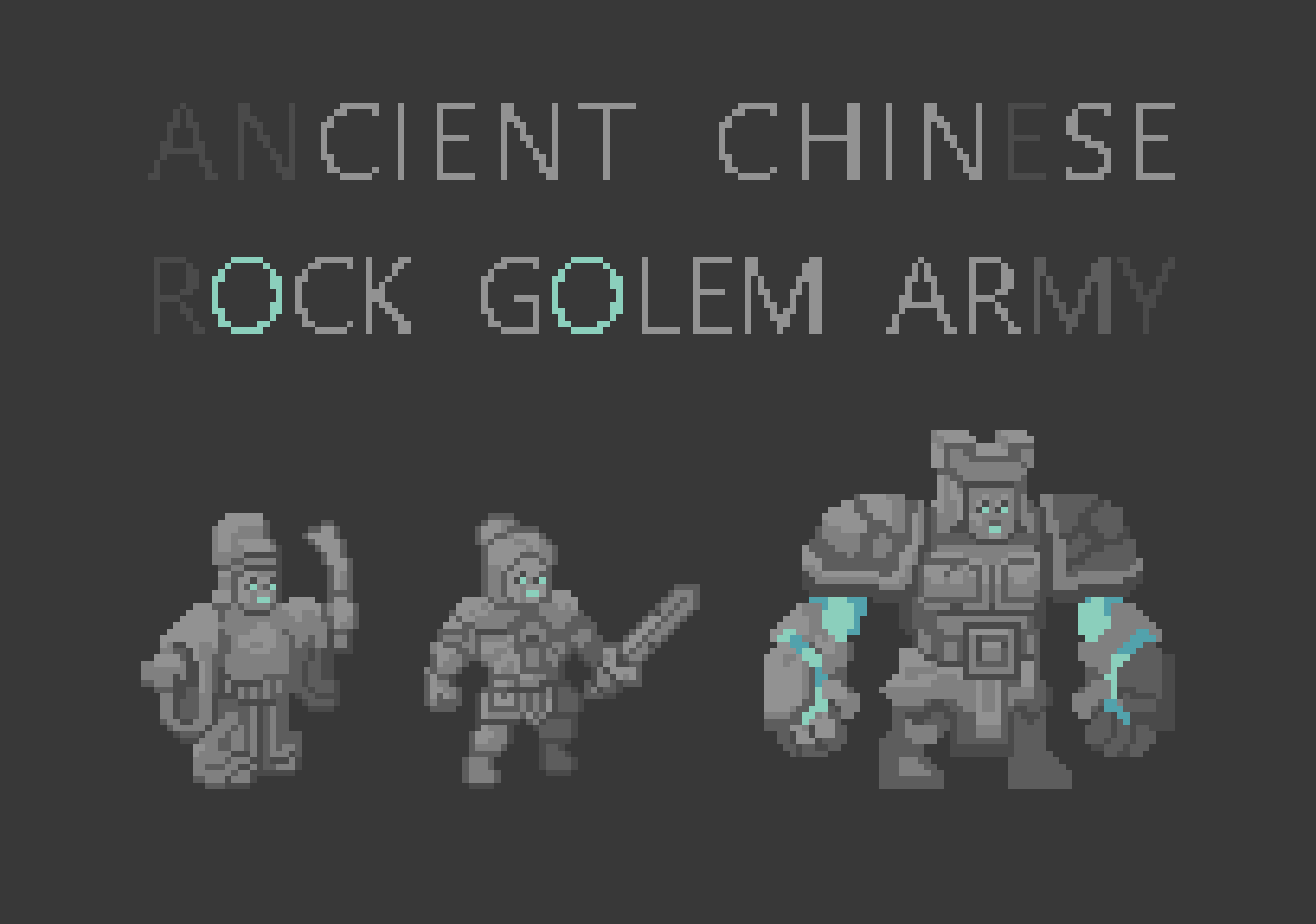 Chinese Rocks Game ANCIENT CHINESE ROCK GOLEM ARMY by catpaper