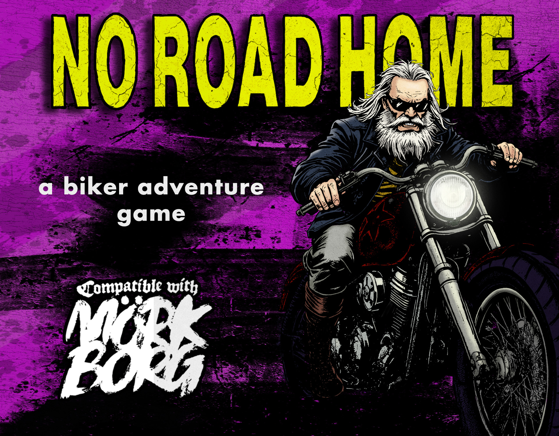 Cover image for No Road Home - A MÖRK BORG Biker RPG
