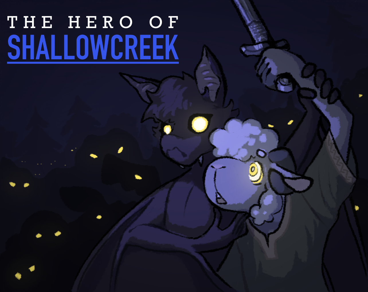 Cover art for The Hero of Shallowcreek v1.3, an adult visual novel by sheeplike