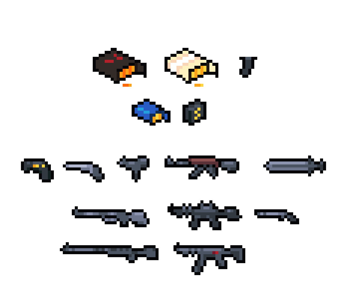 Pixel art Free "mini" gun pack by Hatitler