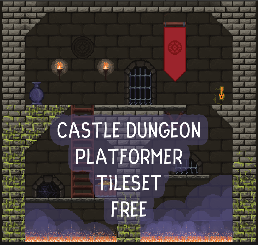Castle dungeon 2D Pixel Art 32x32 by seha1