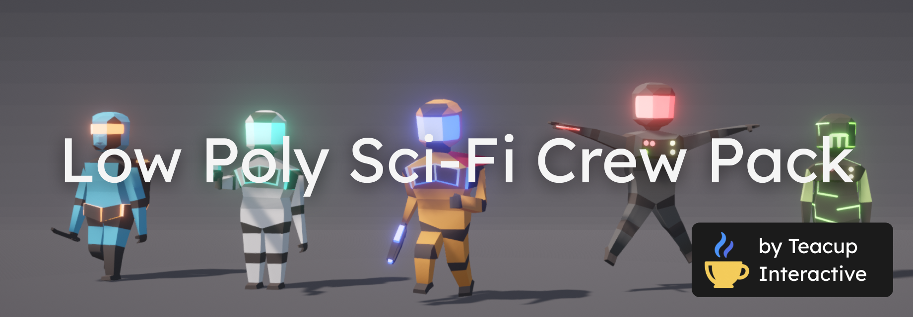Low-Poly Sci-Fi Crew Pack
