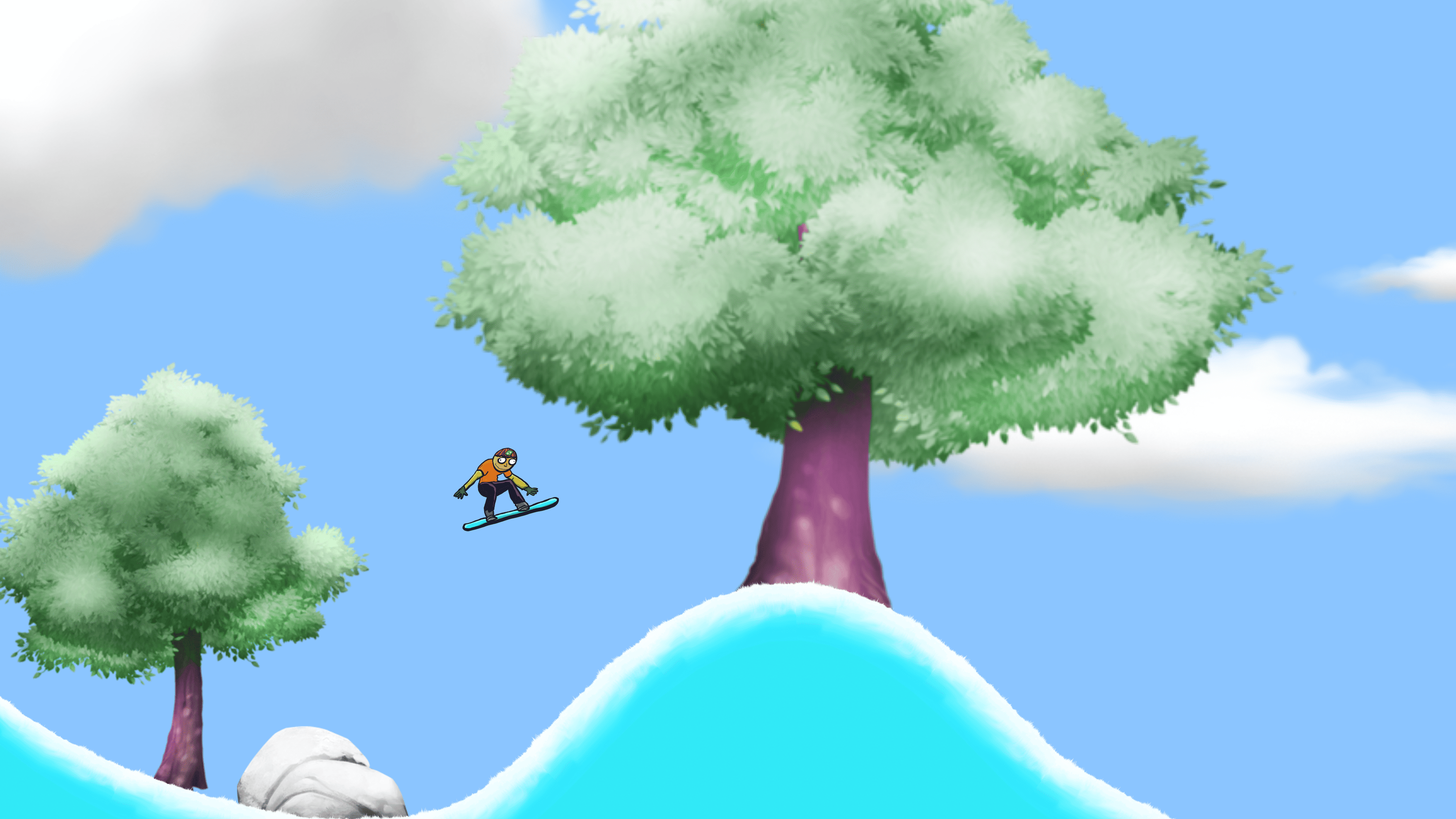 Snow boarder 2d