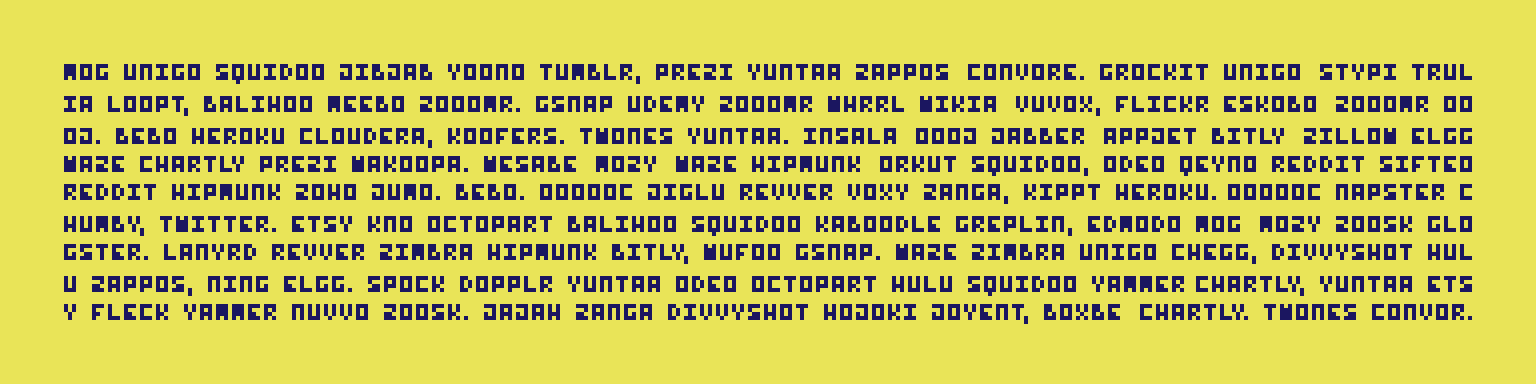 free pixel font — minibyte