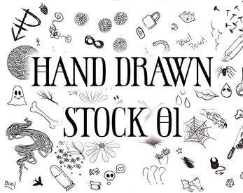 Hand Drawd Hand Drawn Stock Images 01 by WendigoWorkshop